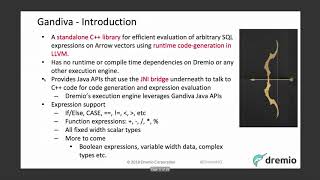 Using LLVM to accelerate processing of data in Apache Arrow