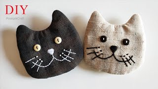 Gift Ideas!! Cute Cat Coin Purse | Free Pattern | Sewing Tutorial | กระเป๋าใส่เหรียญน้องแมวสุดน่ารัก