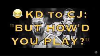 KD (Kevin Durant) to CJ McCollum on his pod: "But how'd you play? Like an 8th seed" + MORE