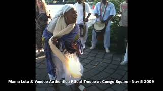 Mama Lola \u0026 Voodoo Authentica Ritual Troupe at Congo Square New Orleans - Nov 5 2009