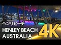 【4K AUSTRALIA TOUR】 Walking Along The Shore Of  HENLEY BEACH At Night In Adelaide