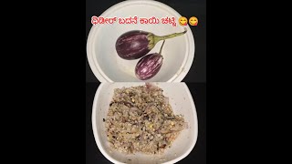 ಧಿಡೀರ್ ಬದನೆಕಾಯಿ ಚಟ್ನಿ.... (Quick Brinjal Chutney)