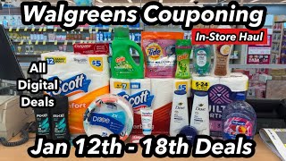 Walgreens Couponing | In-Store Haul | All Digital Deals | Week of 1/12 - 1/18