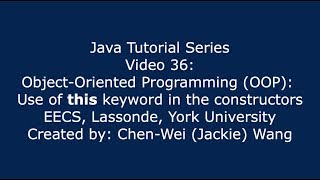 EECS1021 Java Tutorial 36
