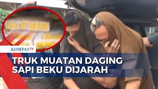 Polisi Tangkap 2 dari 3 Pelaku Penjarahan Truk Kontainer Muatan Daging Sapi Beku di Muaro Jambi