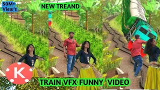 New trend train funny VFX Video ||  Trending kinemaster video || kine master editing