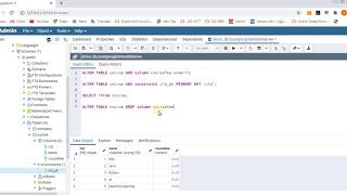 #ALTER/ DROP In #PostgreSQL add/delete Column/Constraint