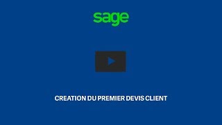 Sage 50 - Création du premier devis client