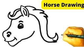 How to Draw Unicorn Horse | Horse Drawing and Coloring for Kids | Step by Step Easy | Art Gallery
