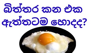 බිත්තර කන එක ඇත්තටම හොදයිද?