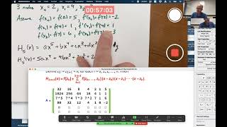 Hermite Polynomial Interpolation Example (Solve System w/ 6 Equations and 6 Unknowns in Mathematica)