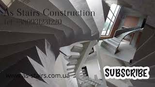 Виготовлення монтаж Бетонних Гладкопідшитих сходів/Stairs/As Stairs Construction 🇺🇦/Spiral Stairs