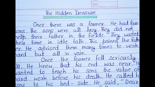 Write a Story on The Hidden Treasure in English || The Hidden Treasure Story in English
