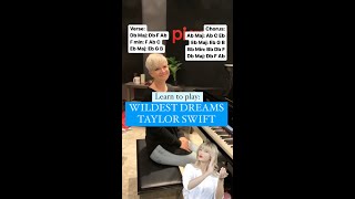 Wildest Dreams by Taylor Swift 1 Minute Piano Tutorial #Shorts