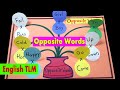 Opposite words in English Project| primary school project | English tlm