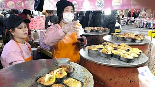 KOREAN STREET FOOD-ขนมไข่เกาหลีใต้ น่าอร่อยมาก ราคาถูกสุดๆ คนเกาหลีชอบกินเป็นอาหารเช้า- อาหารข้างถนน