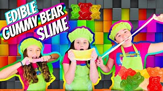 Edible GUMMY BEAR Slime DIY! ft The Wild Adventure Girls