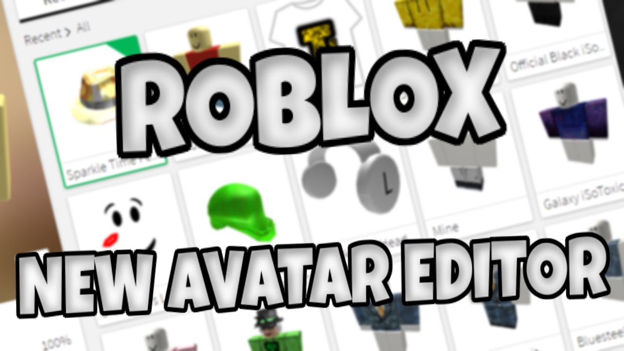 Roblox New Avatar Editor Youtube