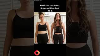 A TikToker has exposed the secret pose influencers use to achieve a before and after shot