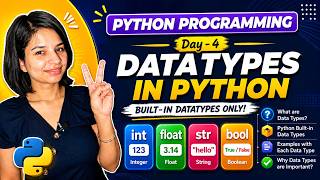 Python Programming Day 4 🚀 | Data Types in Python for Beginners