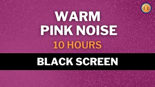 Warm Pink Noise with 432hz Boost • 10 hours • Black Screen