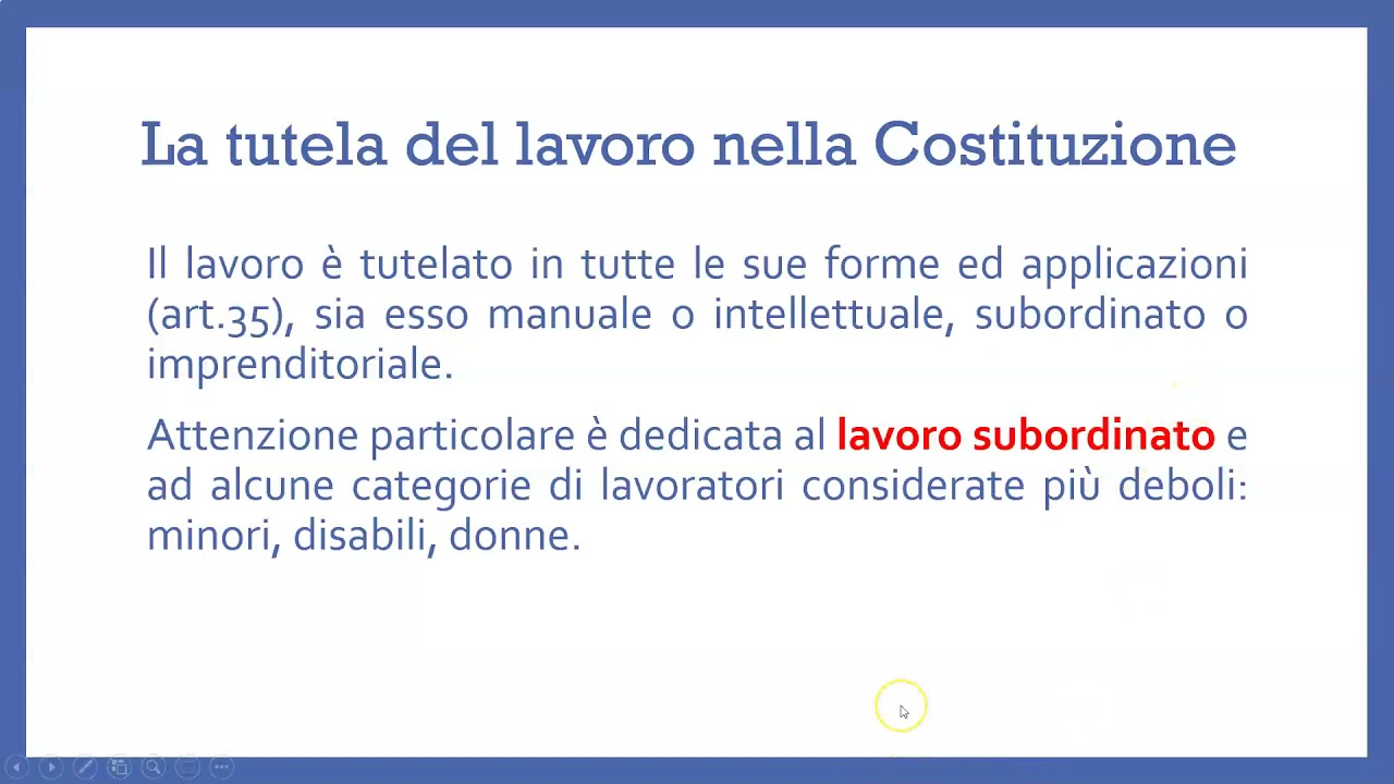 Il Lavoro Nella Costituzione - YouTube