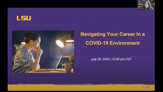 Navigating Your Career in a COVID-19 Environment Webinar | LSU Online