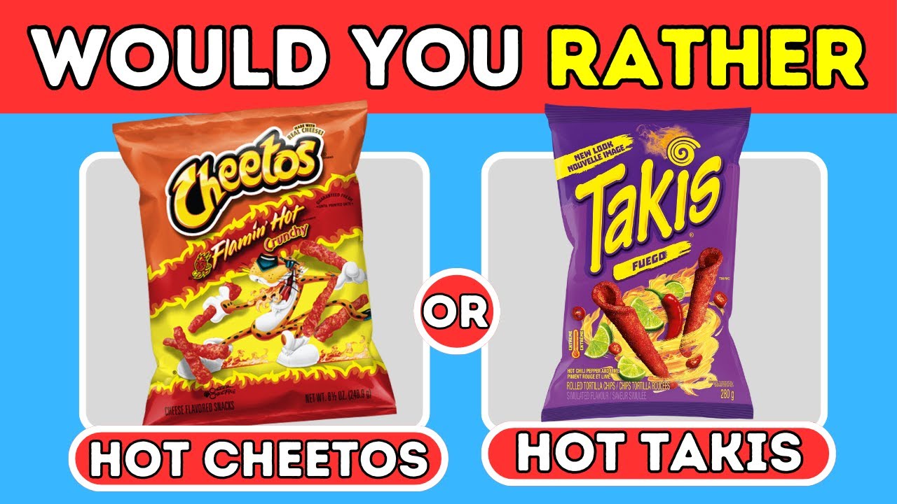 Would You Rather? | Snack & Junk Food Edition🍔🍟| Food Quiz - YouTube