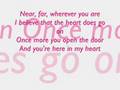 Celion Dion-My heart will go on lyrics