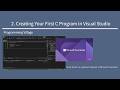 2. Creating Your First C Program in Visual Studio