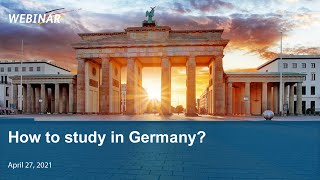 Webinar: How to study in Germany?