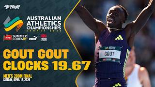 Gout Gout clocks 19.67 in Men's 200m Final | 2026 Australian Athletics Championships