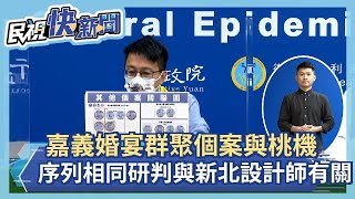 快新聞／嘉義婚宴群聚個案與桃機序列相同　研判與新北設計師傳播鏈有關－民視新聞