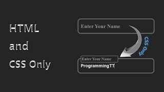 Input Field Animation Using HTML and CSS | HTML & CSS Only
