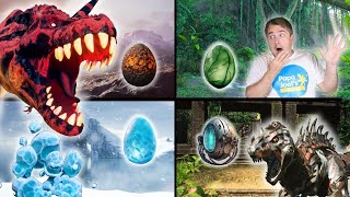 Four Element Baby Dinosaur Egg Scavenger Hunt | Educational Dinosaur Videos for Kids