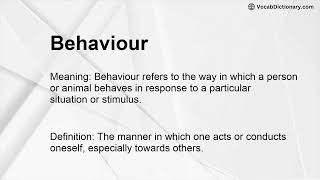 Behaviour Meaning