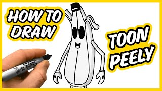 How To Draw Toon Peely | Fortnite | Step by Step Drawing Tutorial #peely #toonpeely #fortnite