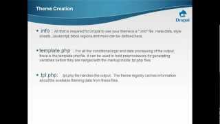 PHP Drupal implementation - Theme Creation