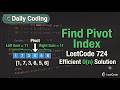 How to Find Pivot Index | The Trick Every Coding Interviewer Expects| Explained #dsa