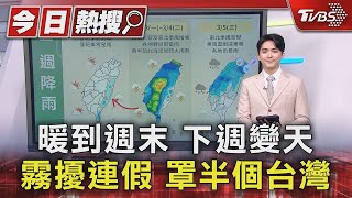 暖到週末 下週變天 霧擾連假 罩半個台灣｜TVBS新聞 @TVBSNEWS01