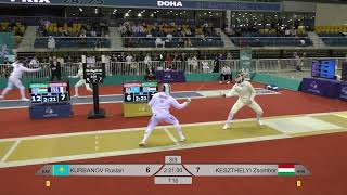 2025 387 T16 03 M E Individual Doha QAT GP YELLOW KESZTHELYI HUN vs KURBANOV KAZ