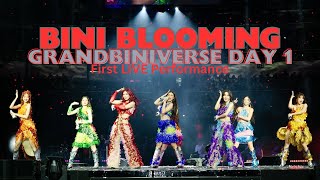 BINI BLOOMING | FIRST LIVE PERFORMANCE at Grand Biniverse Day 1 #biniph #bini #fyp #grandbiniverse