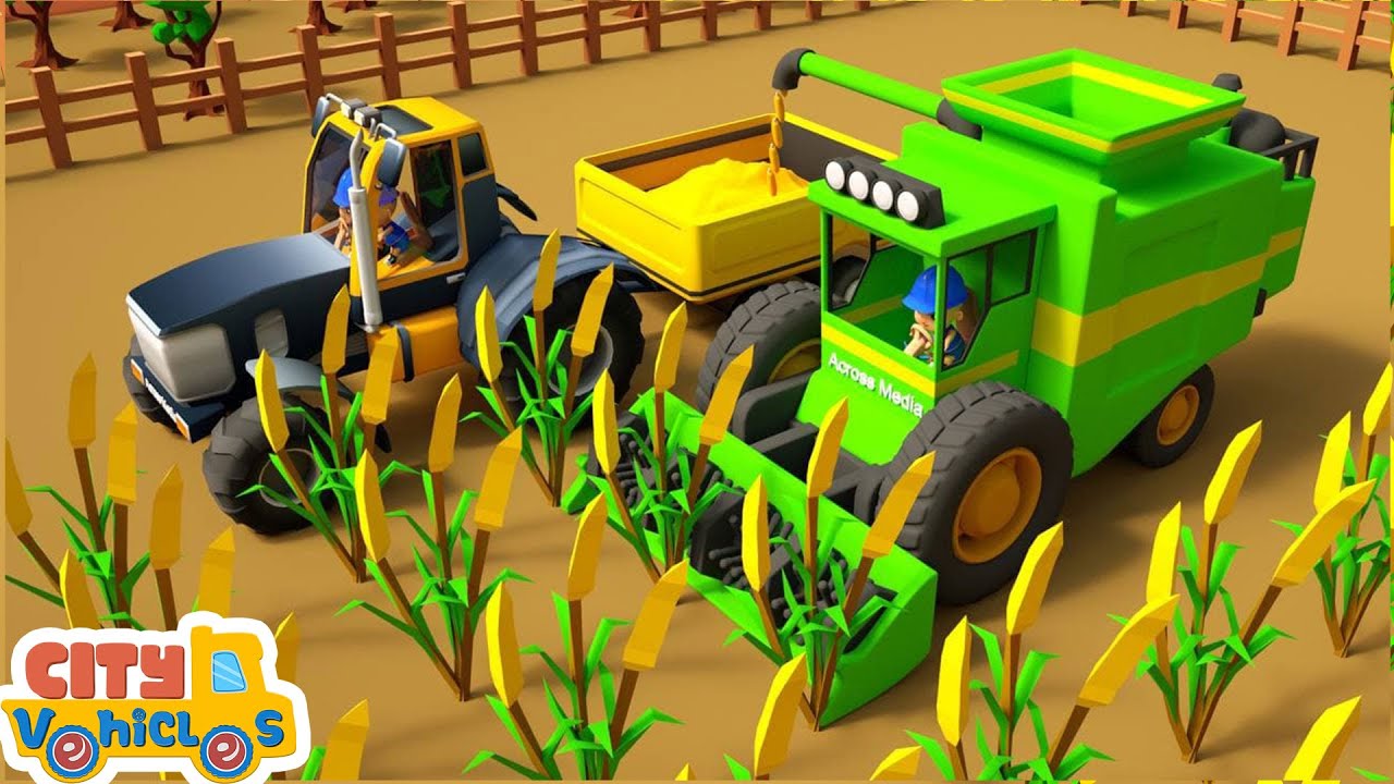 Farm Tractor And Harvester Show Tractor Harvester And Dump Trucks