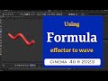 Using Formula effector to make wavy geometry in Cinema 4D 2023  @MaxonVFX