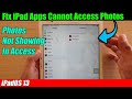 Fix iPad Apps Cannot Access Photos And Doesn't Show Up in Settings } Privacy } Photos