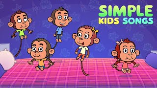 5 Little Monkeys Jumping On The Bed | Song for Childrens from Simple Kids Songs channel