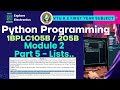 Module 2 Part 5 Lists in python 🎓 VTU 1st sem Python Programming