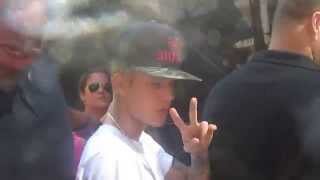 Justin Bieber leaving Toronto Hotel.