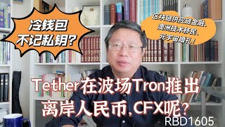 Tether在波场Tron推出离岸人民币，CFX呢？冷钱包可以不记私钥吗？区块链供应链金融、澳洲技术移民、元宇宙婚礼！～Robert李區塊鏈日記1605