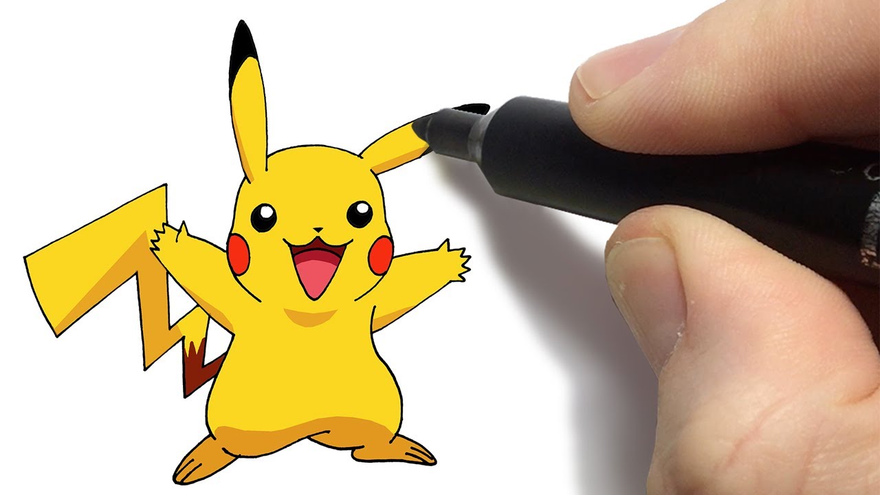 Cómo Dibujar A Pikachu Paso A Paso - YouTube